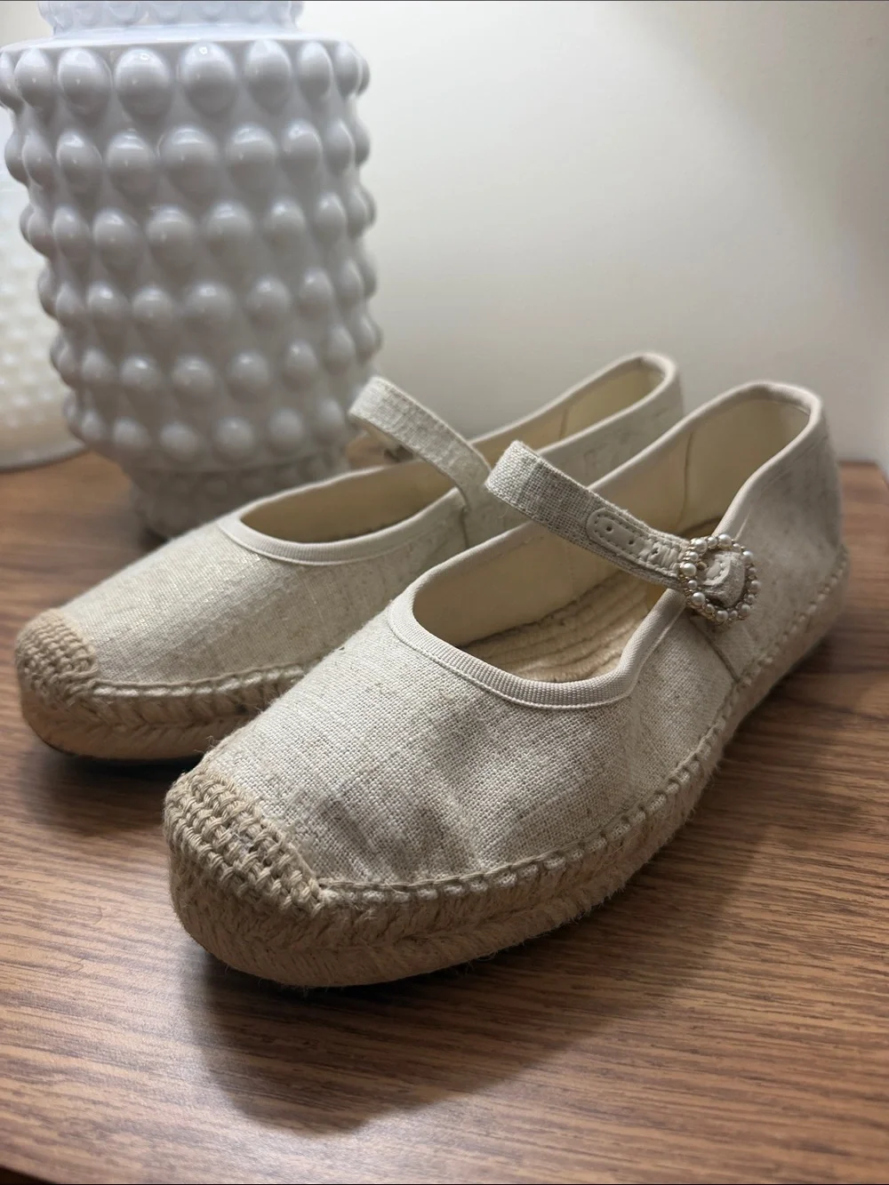 J.Crew linen espadrille Mary Jane’s sz 8.5